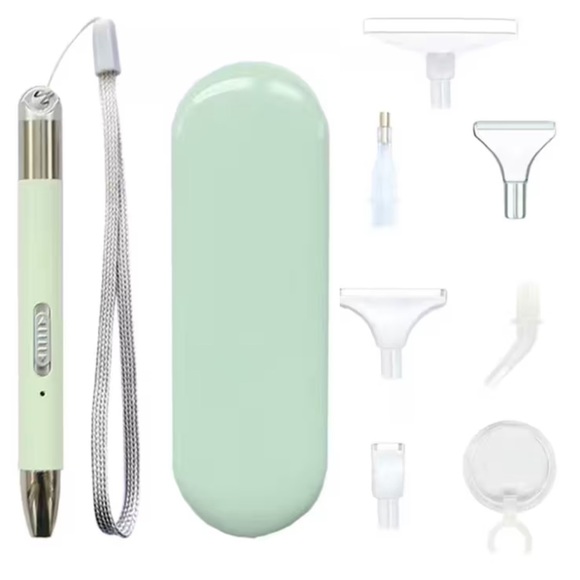 Other - LED Diamond Painting Pen With Light & Case, 6 Drill Heads And Magnify Glass
